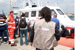 accoglienza caritas a Lampedusa